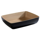 Schaal zwart/houtlook - GN1/2 325x265x75mm - Van Erkel Winkelmaterialen