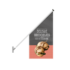 Schuine gevelvlag "Belegde broodjes vers en smakelijk" - 680x680x1360mm - Van Erkel Winkelmaterialen