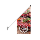 Schuine gevelvlag "Het beste vlees" - 680x680x1360mm - Van Erkel Winkelmaterialen