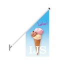 Schuine gevelvlag "Ijs" - 680x680x1360mm - Van Erkel Winkelmaterialen
