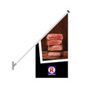 Schuine gevelvlag "Keurslager" - 680x680x1360mm - Van Erkel Winkelmaterialen