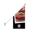 Schuine gevelvlag "Keurslager" zwart - 680x680x1360mm - Van Erkel Winkelmaterialen