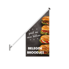 Schuine gevelvlag "Vers belegde broodjes" - 680x680x1360mm - Van Erkel Winkelmaterialen
