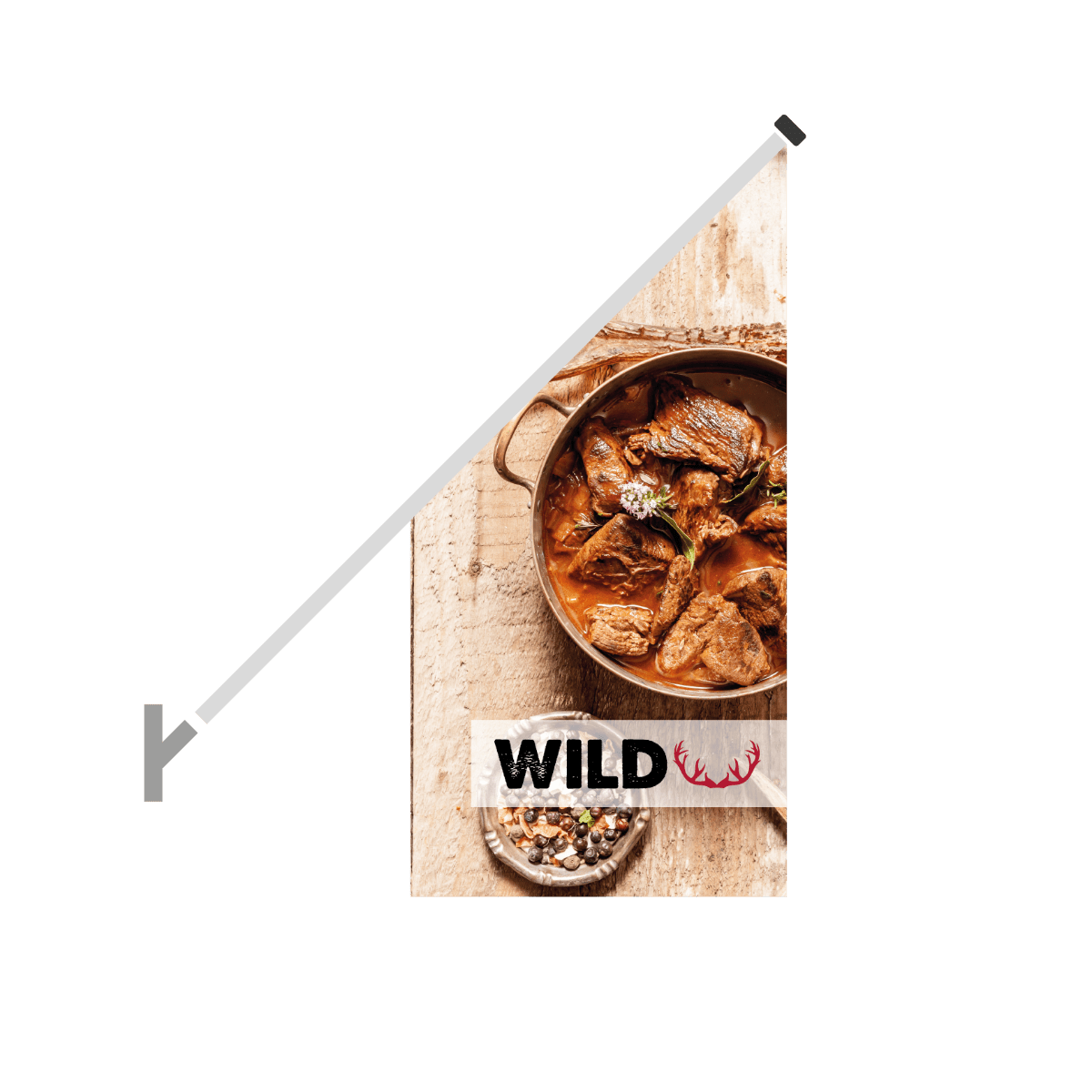 Schuine gevelvlag "Wild" - 680x680x1360mm - Van Erkel Winkelmaterialen