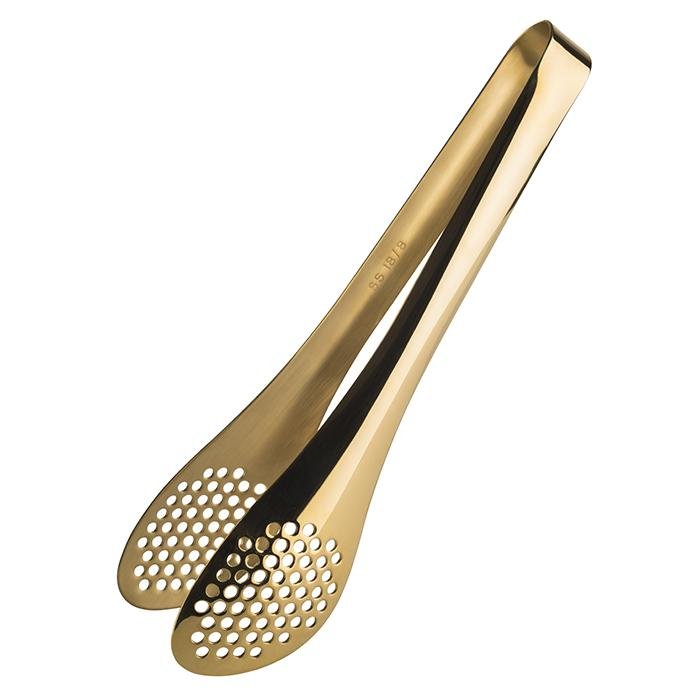 Serveertang goudkleur - 250mm - Goud - Van Erkel Winkelmaterialen