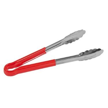 Serveertang hittebestendig handvat - 250mm - Rood - Van Erkel Winkelmaterialen