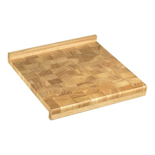 Snijplank/Trancheerplank met opstaande rand - 390x390mm - Bruin - Van Erkel Winkelmaterialen