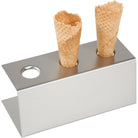 Standaard voor ijshoorn - 200x95x85mm - Zilver - Van Erkel Winkelmaterialen