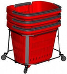 Standaard voor winkelmand trolley, 34L - 485x475x410mm - Van Erkel Winkelmaterialen