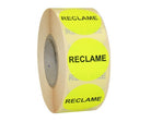 Sticker geel 'Reclame' - Ø35mm - Geel - Van Erkel Winkelmaterialen