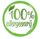 *Sticker rond "100% allergenen vrij" - Ø28mm - Van Erkel Winkelmaterialen