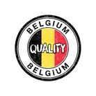 *Sticker rond "Belgium" - Ø50mm - Van Erkel Winkelmaterialen