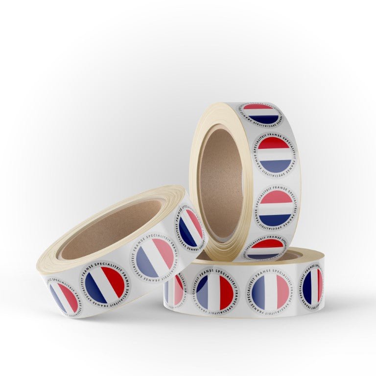 Sticker rond "Frankrijk" - Ø30mm - Van Erkel Winkelmaterialen