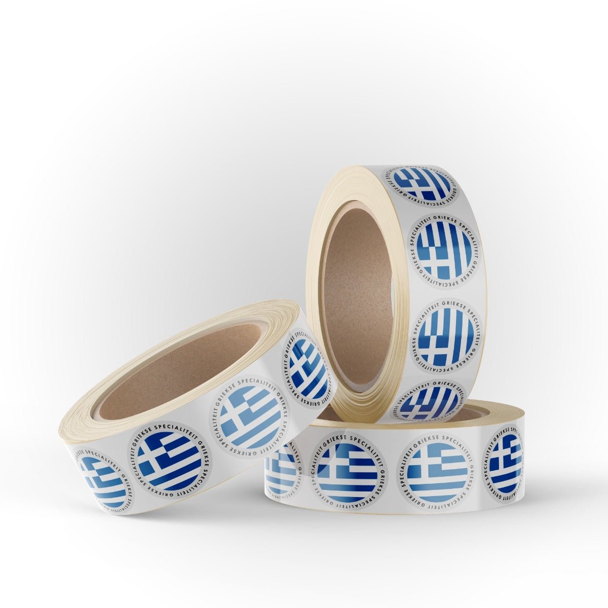Sticker rond "Griekenland" - Ø30mm - Van Erkel Winkelmaterialen