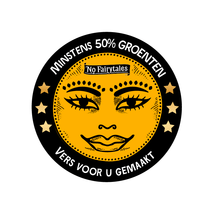 *Sticker rond "Groentetortilla" - Ø50mm - Van Erkel Winkelmaterialen