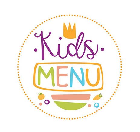 *Sticker rond "Kids menu" - Ø28mm - Van Erkel Winkelmaterialen