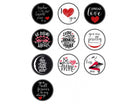 *Sticker rond "Love" variatie - Ø50mm - Van Erkel Winkelmaterialen