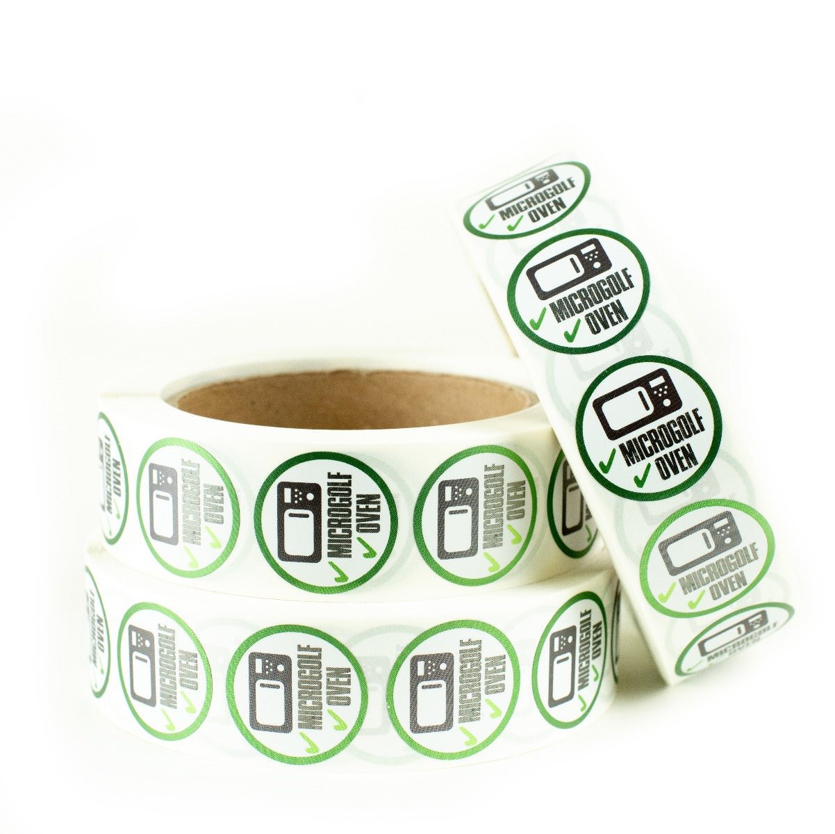 *Sticker rond "Oven en Microgolf" - Ø28mm - Van Erkel Winkelmaterialen