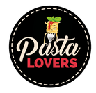 *Sticker rond "Pasta Lovers" - Ø50mm - Zwart - Van Erkel Winkelmaterialen