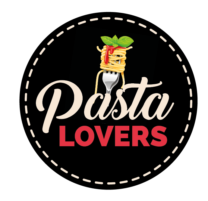 *Sticker rond "Pasta Lovers" - Ø50mm - Zwart - Van Erkel Winkelmaterialen