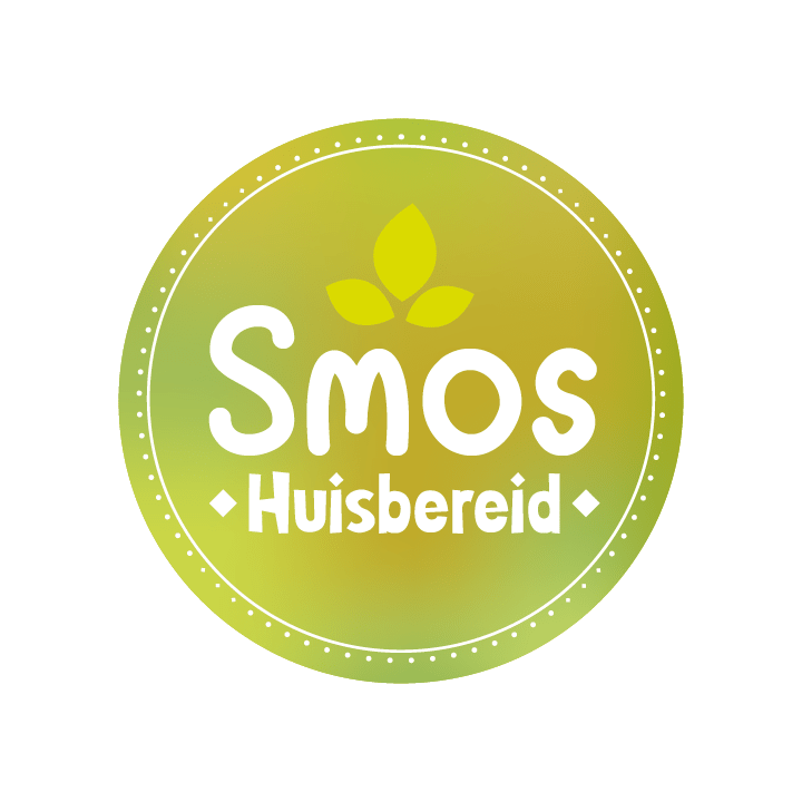 *Sticker rond "Smos huisbereid" - Ø28mm - Groen - Van Erkel Winkelmaterialen
