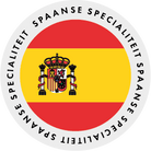 Sticker rond "Spanje" - Ø30mm - Van Erkel Winkelmaterialen