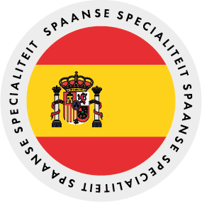 Sticker rond "Spanje" - Ø30mm - Van Erkel Winkelmaterialen