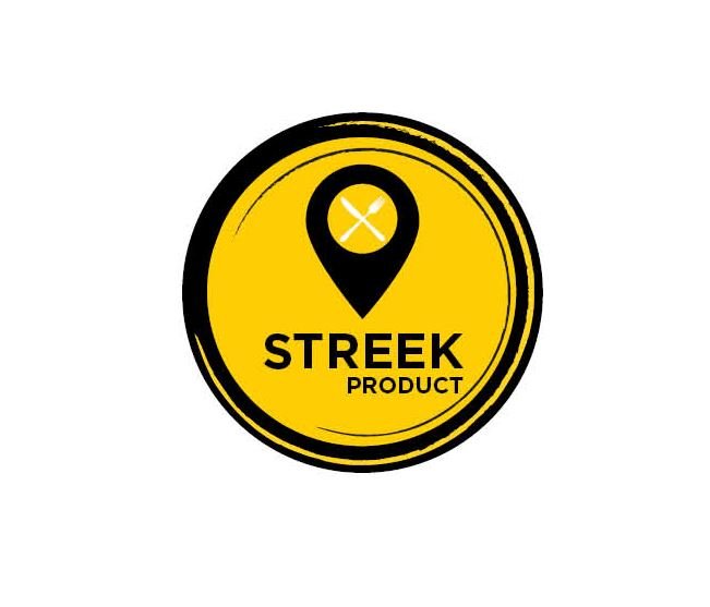 *Sticker rond "Streek Product" - Ø28mm - Van Erkel Winkelmaterialen