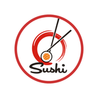 *Sticker rond "Sushi" - Ø28mm - Van Erkel Winkelmaterialen