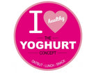 *Sticker rond "Yogurt concept" - Ø50mm  - Roze - Van Erkel Winkelmaterialen