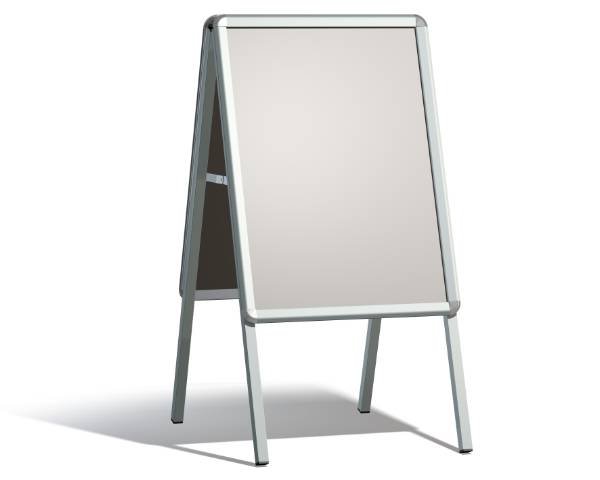 Stoepbord A-model Alu. - 594x841mm (A1) - Zilver - Van Erkel Winkelmaterialen