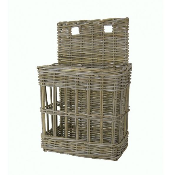 Stokbroodmand rotan recht - 450x260x700mm - Grijs - Van Erkel Winkelmaterialen