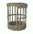 Stokbroodmand rotan rond - Ø320x400mm - Grijs - Van Erkel Winkelmaterialen
