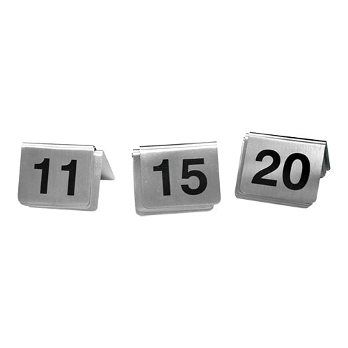 Tafelnummer set (10st) - 11-20 - Zilver - Van Erkel Winkelmaterialen