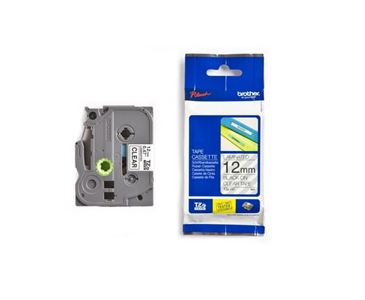 Tape TZE-131 black/clear - 12mm - Van Erkel Winkelmaterialen
