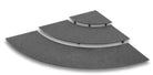 Trap 1/4 Cirkel (3-delig) - 870x870mm - Zwart - Van Erkel Winkelmaterialen