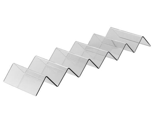 Trapdisplay Acryl transparant - 85x565mm - Transparant - Van Erkel Winkelmaterialen