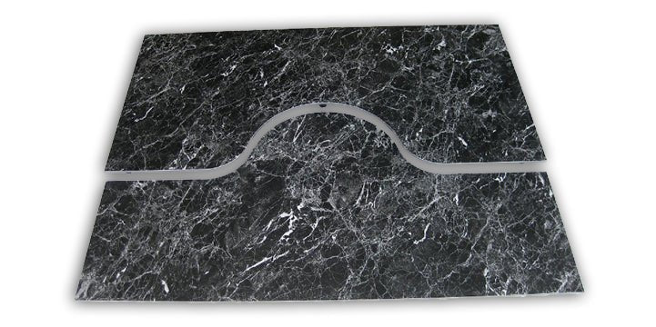 Trapset "krom" (2-delig) - 1000x800mm - Zwart - Van Erkel Winkelmaterialen