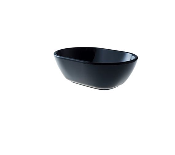 Truyts schaal ovaal - 222x155x75mm - Zwart - Van Erkel Winkelmaterialen