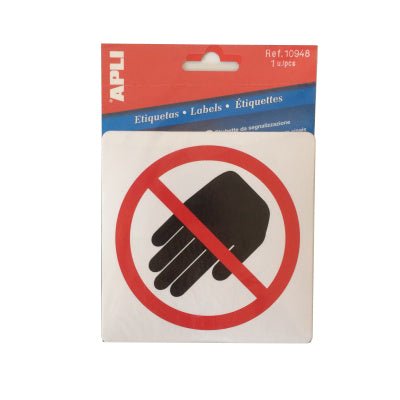 Verboden "Niet aanraken" - 114x114mm - Van Erkel Winkelmaterialen