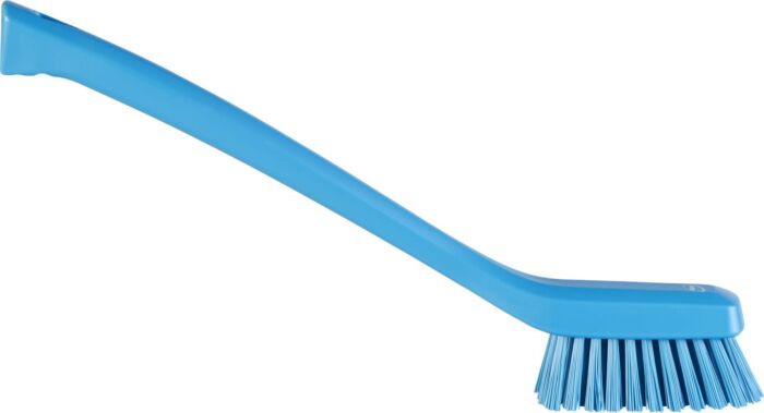 Vikan smalle borstel (lange steel) - 420x46x110mm - Blauw - Van Erkel Winkelmaterialen