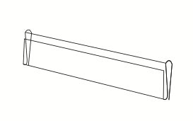 Vitrine houder S-vorm - 1mm - 85x54mm - Van Erkel Winkelmaterialen