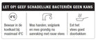 Waarschuwings sticker pluimvee - 30x75mm - Van Erkel Winkelmaterialen