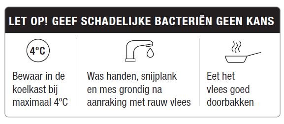 Waarschuwings sticker pluimvee - 30x75mm - Van Erkel Winkelmaterialen