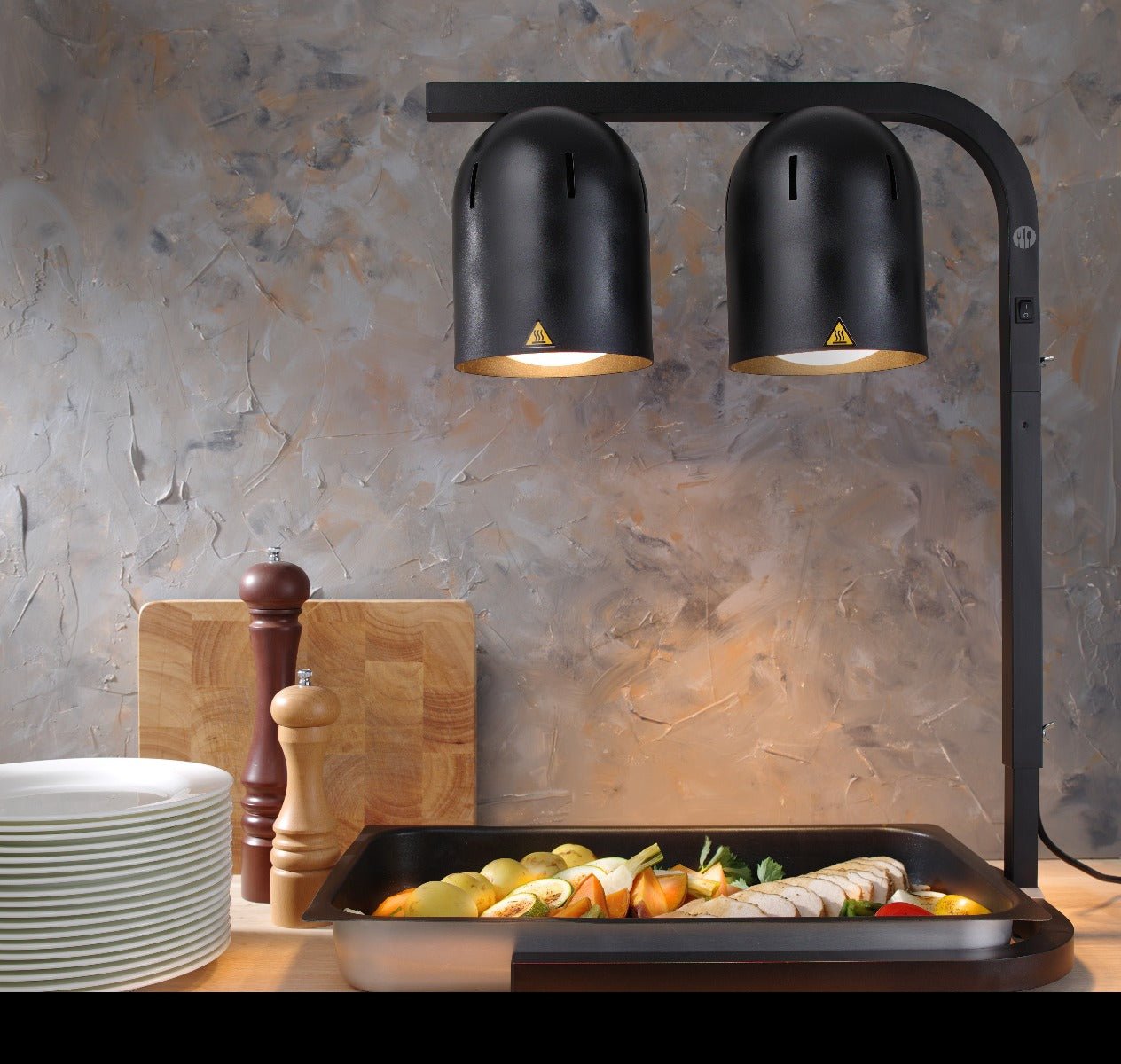 Warmhoudbrug zwart - 453x360x790mm - Zwart - Van Erkel Winkelmaterialen