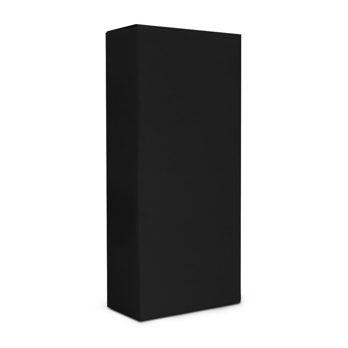 Wijnflesdoos zwart (2 flessen) - 160x80x360mm - Van Erkel Winkelmaterialen