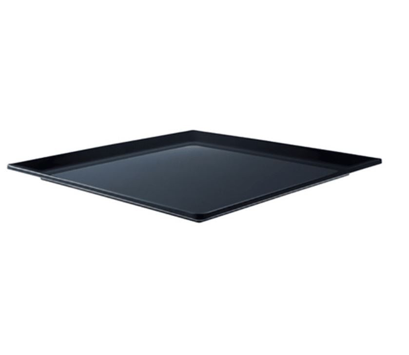 Melamine bord vierkant groot zwart